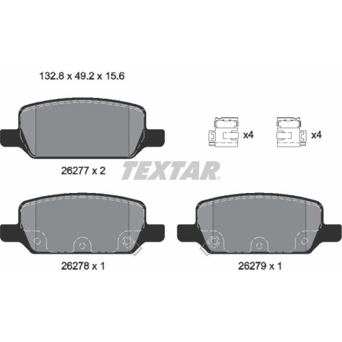 Textar Bremsbelagsatz 2627701