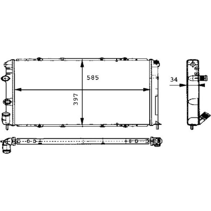 MAHLE Kühler, Motorkühlung CR 434 000S MAHLE Kühler, Motorkühlung CR 434 000S