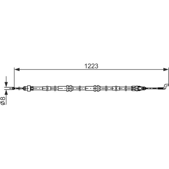 Bosch Handbremsseil 1987482862 Bosch Handbremsseil 1987482862