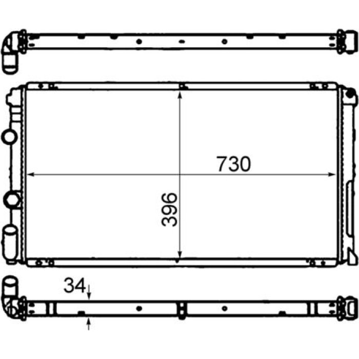 MAHLE Kühler, Motorkühlung CR 204 000S MAHLE Kühler, Motorkühlung CR 204 000S