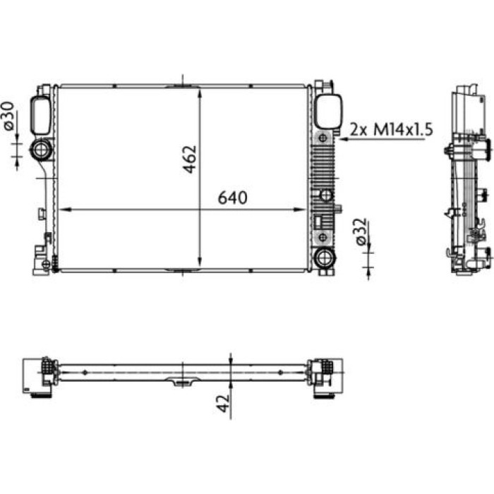 Kühler, Motorkühlung CR 38 000S Kühler, Motorkühlung CR 38 000S