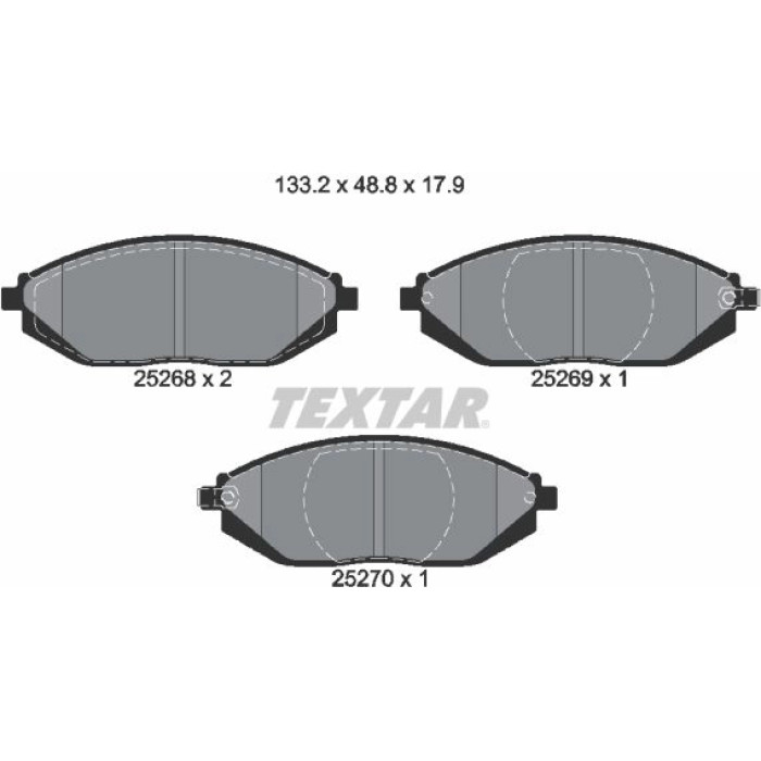 Textar Bremsbelagsatz 2526801 Textar Bremsbelagsatz 2526801