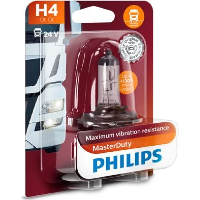 13342MDB1 PHILIPS H4 Halogenlampe MasterDuty 24 V 75/70 W P43t-38, 1 Stück - 13342MDB1 - l