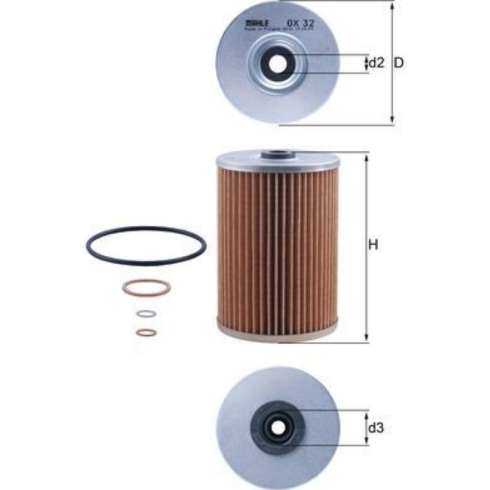Mahle Original Ölfilter OX 32D Mahle Original Ölfilter OX 32D