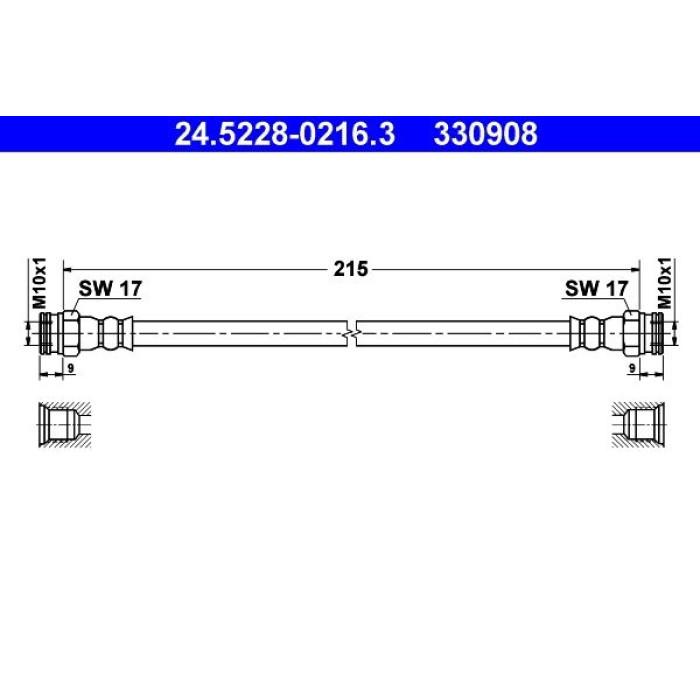 ATE Bremsschlauch 24.5228-0216.3 ATE Bremsschlauch 24.5228-0216.3