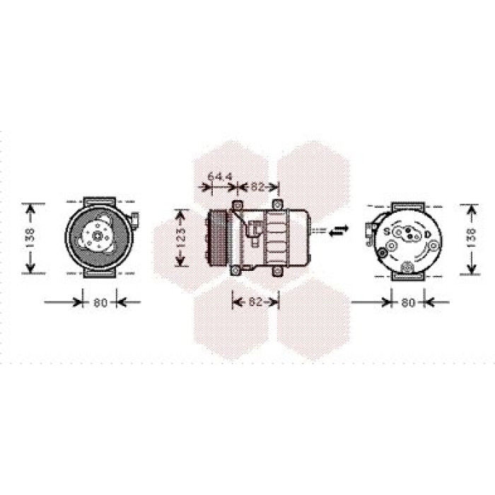Van Wezel Klimakompressor 5900K113 Van Wezel Klimakompressor 5900K113