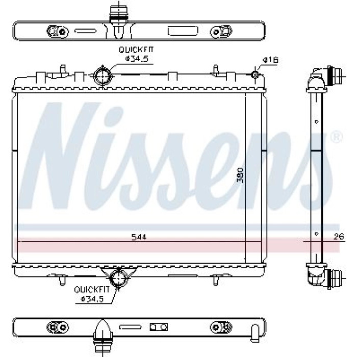 Nissens Wasserkühler PKW 636029 Nissens Wasserkühler PKW 636029