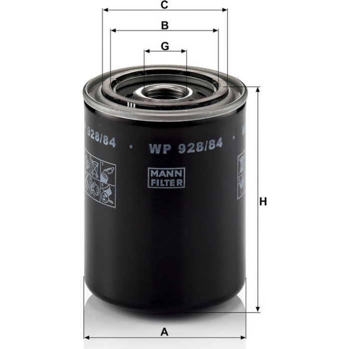 WP 928/84 MANN-FILTER Ölfilter WP 928/84 WP 928/84 MANN-FILTER Ölfilter WP 928/84