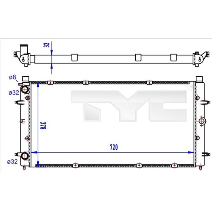TYC Motorkühler 737-0059-R TYC Motorkühler 737-0059-R