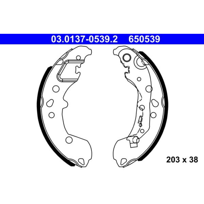 ATE Bremsbacken 03.0137-0539.2 ATE Bremsbacken 03.0137-0539.2