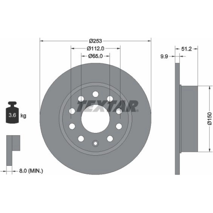Textar Bremsscheibe 92120903 Textar Bremsscheibe 92120903