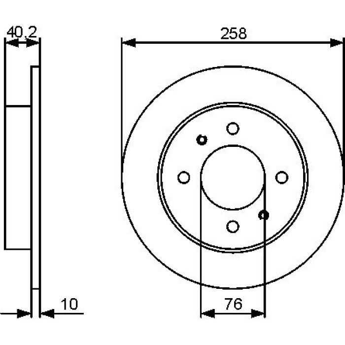 Bosch Bremsscheibe Hinterachse 0 986 479 484