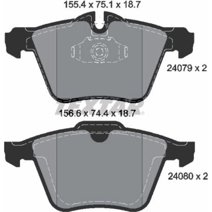 Textar Bremsbelagsatz 2407901 Textar Bremsbelagsatz 2407901