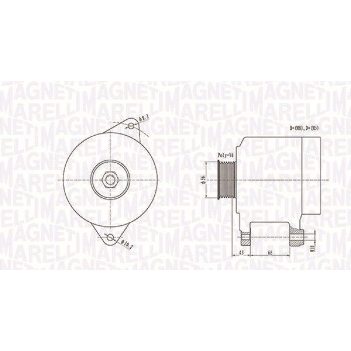 Magneti Marelli Lichtmaschine 063738250010 Magneti Marelli Lichtmaschine 063738250010