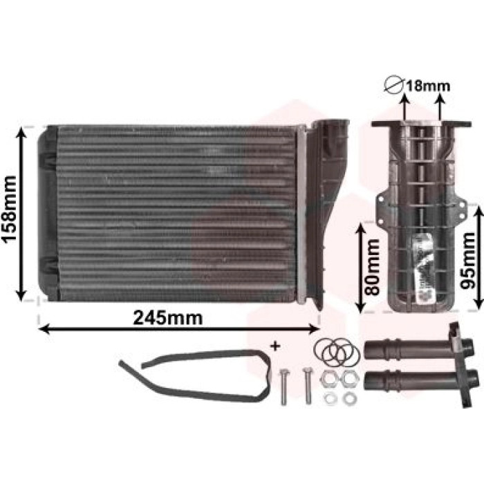 Van Wezel Heizungswärmetauscher 43006249 Van Wezel Heizungswärmetauscher 43006249