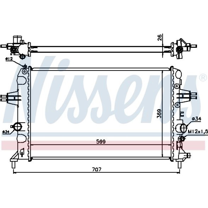 Nissens Wasserkühler PKW 630704 Nissens Wasserkühler PKW 630704