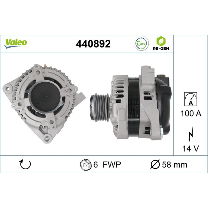 Valeo Lichtmaschine 440892 Valeo Lichtmaschine 440892