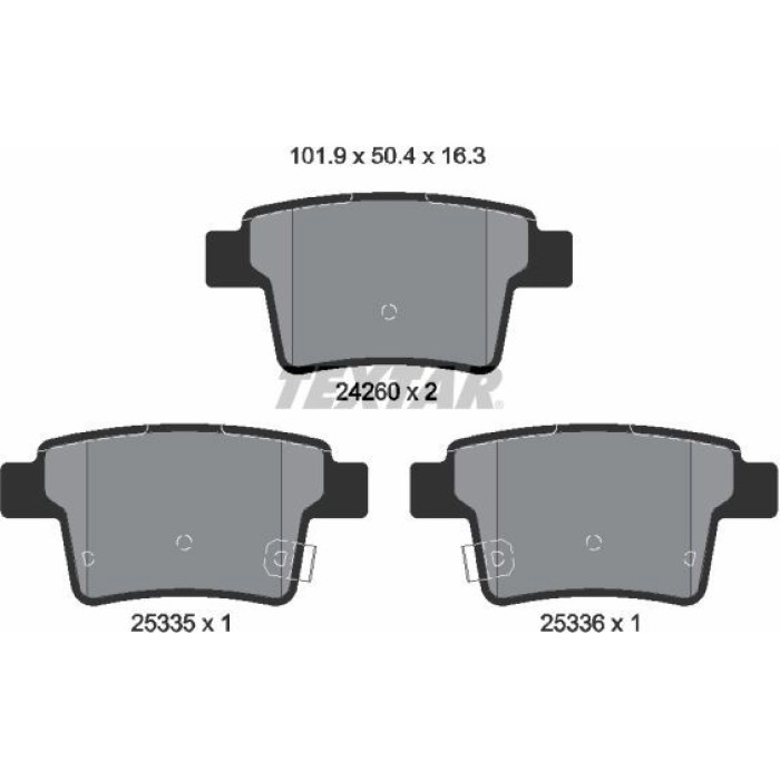 Textar Bremsbelagsatz 2426001 Textar Bremsbelagsatz 2426001