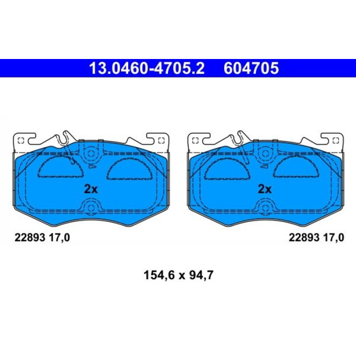 ATE Bremsbelagsatz 13.0460-4705.2 ATE Bremsbelagsatz 13.0460-4705.2