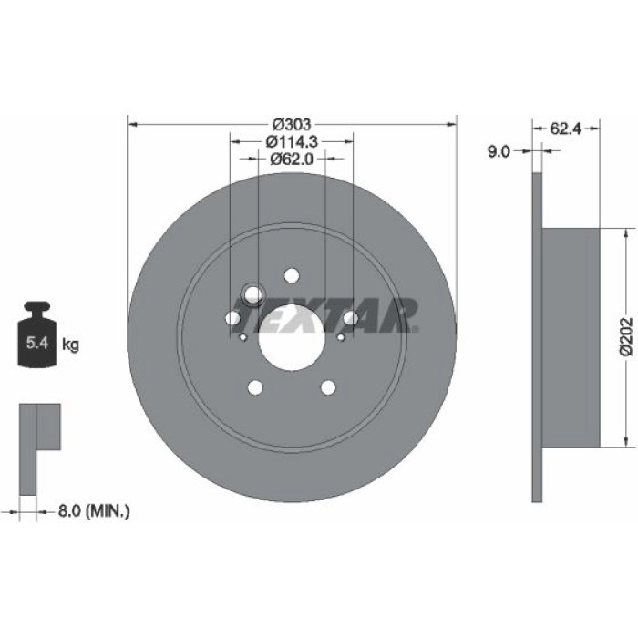 Textar Bremsscheibe 92144103 Textar Bremsscheibe 92144103