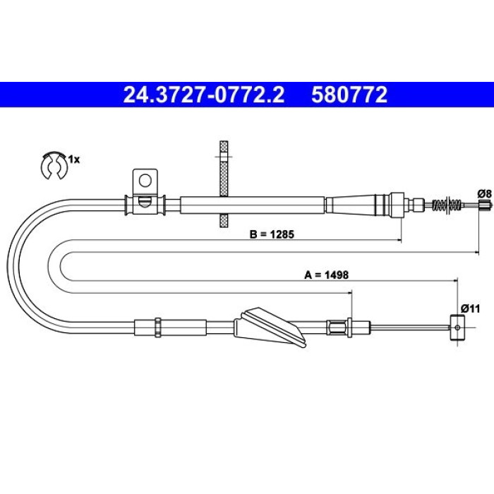 ATE Handbremsseil 24.3727-0772.2