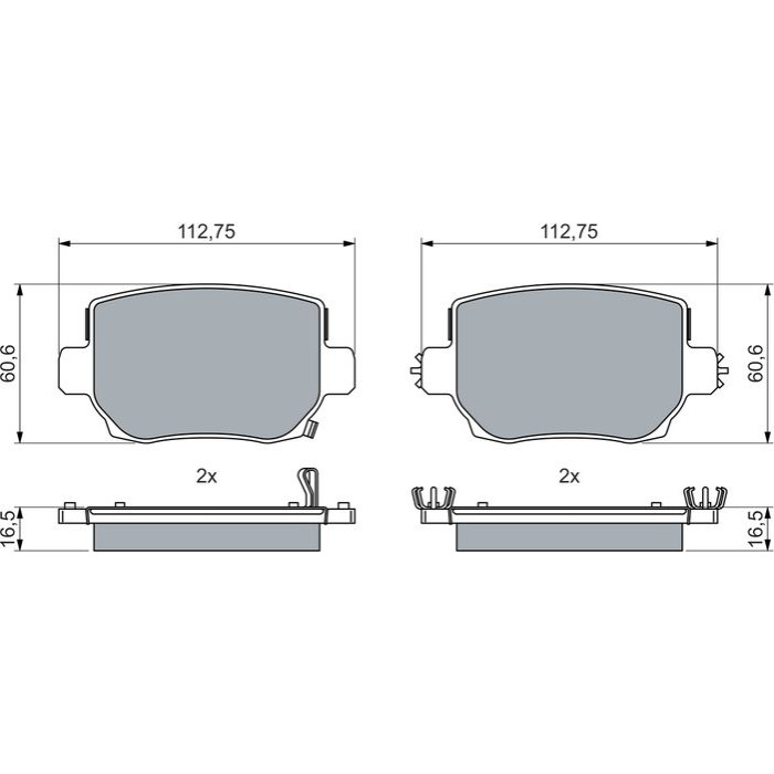 Bosch Bremsbelagsatz 0 986 460 087 Bosch Bremsbelagsatz 0 986 460 087