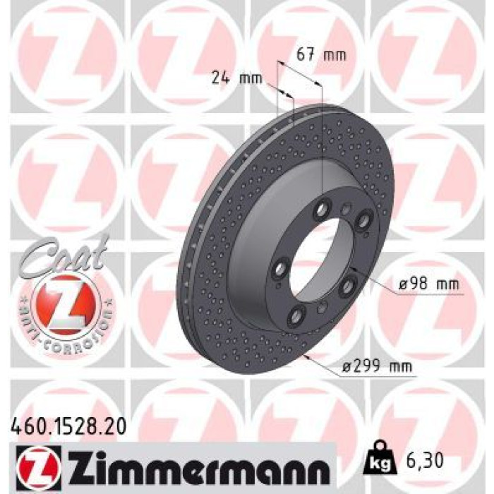 Zimmermann Bremsscheibe 460.1528.20 Zimmermann Bremsscheibe 460.1528.20