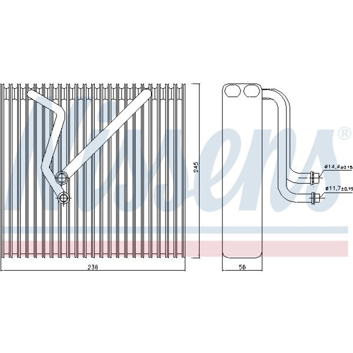 Nissens Klimaverdampfer PKW 92163 Nissens Klimaverdampfer PKW 92163