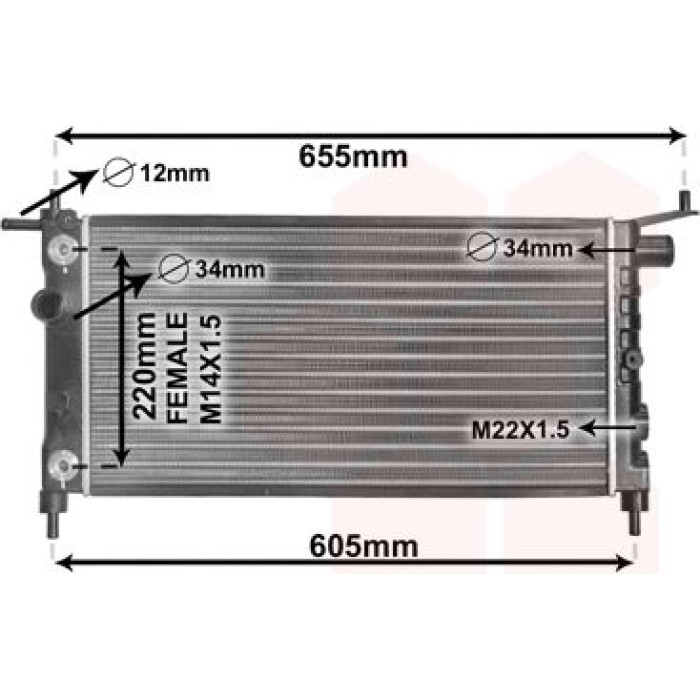 Van Wezel Motorkühler 37002184