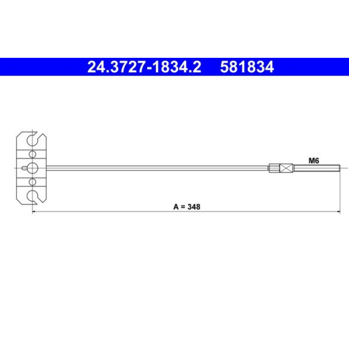 ATE Handbremsseil 24.3727-1834.2 ATE Handbremsseil 24.3727-1834.2