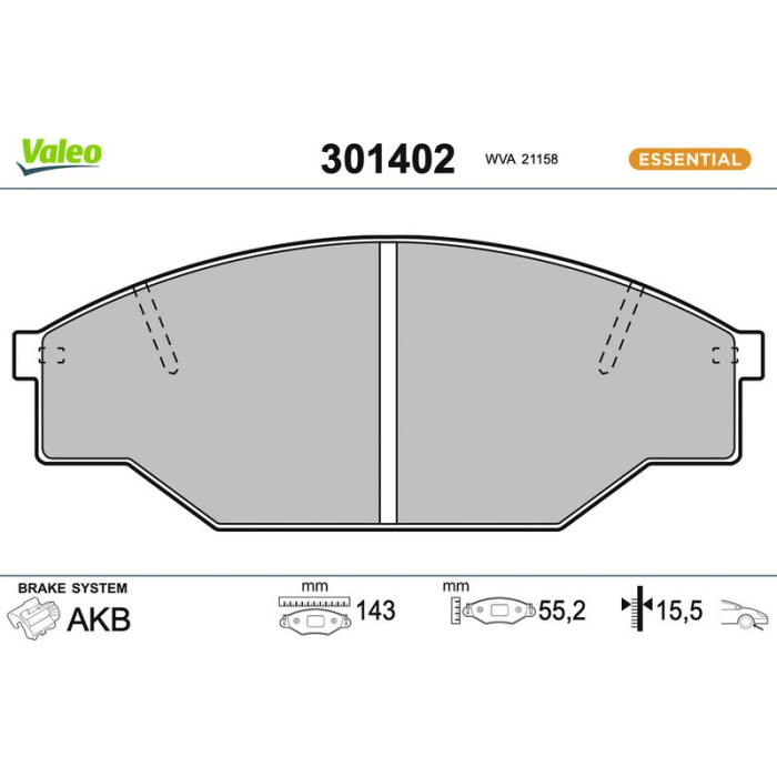 Valeo Bremsbelagsatz 301402