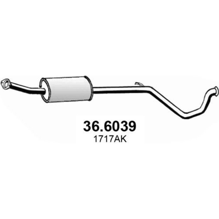 ASSO Mittelschalldämpfer 36.6039 ASSO Mittelschalldämpfer 36.6039