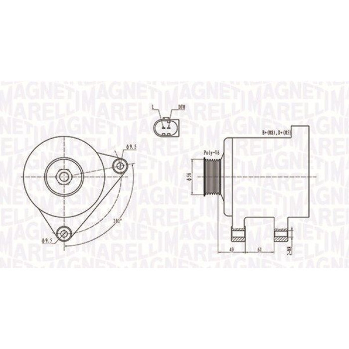 Magneti Marelli Lichtmaschine 063731782010 Magneti Marelli Lichtmaschine 063731782010