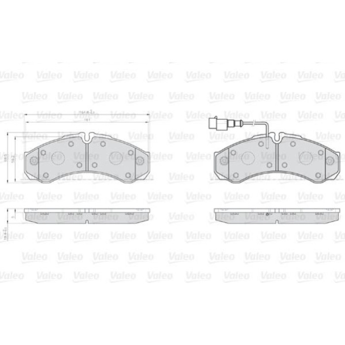 Valeo Bremsbelagsatz 873121 Valeo Bremsbelagsatz 873121