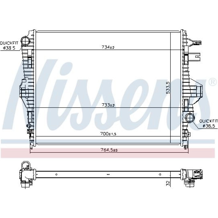 Nissens Wasserkühler PKW 65297 Nissens Wasserkühler PKW 65297