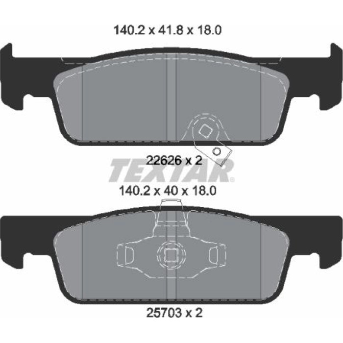 Textar Bremsbelagsatz 2262601 Textar Bremsbelagsatz 2262601