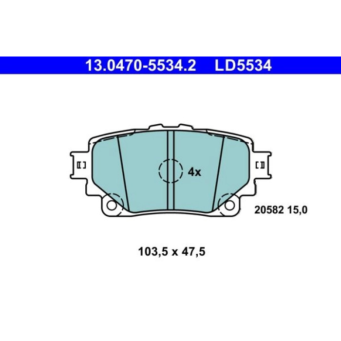 ATE Bremsbelagsatz 13.0470-5534.2