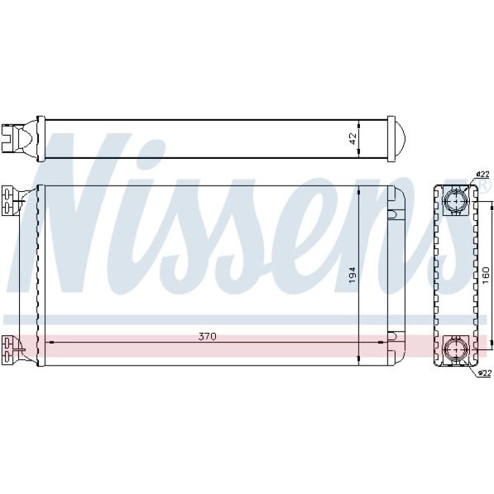 Nissens Heizungskühler LKW 71302 Nissens Heizungskühler LKW 71302