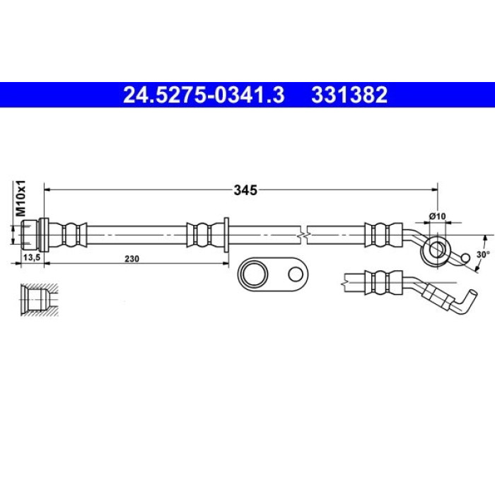 ATE Bremsschlauch 24.5275-0341.3 ATE Bremsschlauch 24.5275-0341.3
