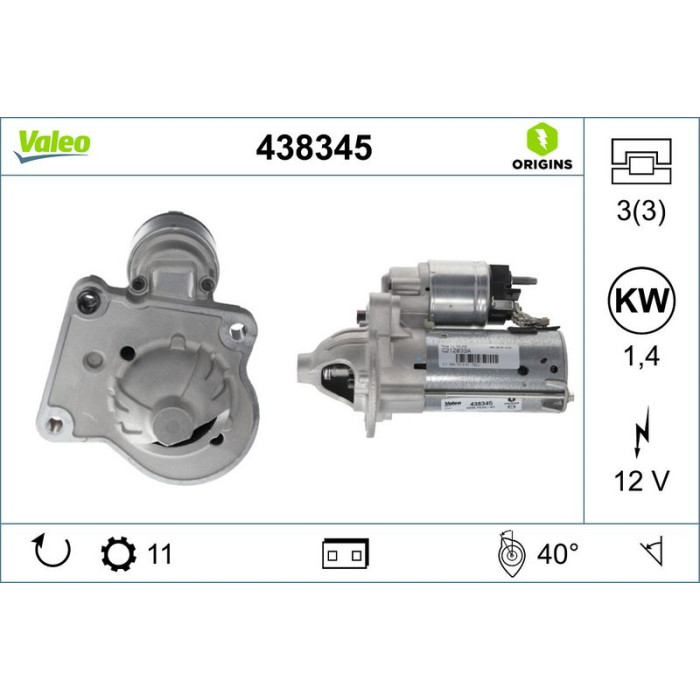 Valeo Anlasser 438345 Valeo Anlasser 438345