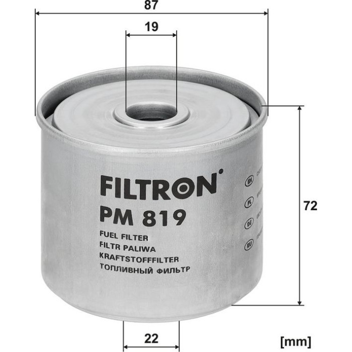 PM 819 Filtron Kraftstofffilter PM 819 PM 819 Filtron Kraftstofffilter PM 819