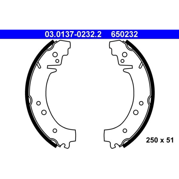 ATE Bremsbacken 03.0137-0232.2 ATE Bremsbacken 03.0137-0232.2