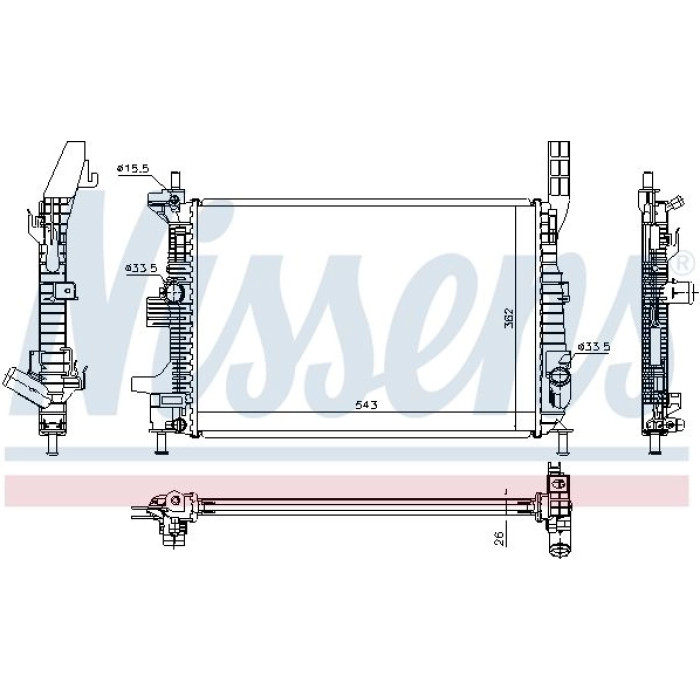 Nissens Wasserkühler PKW 66860 Nissens Wasserkühler PKW 66860