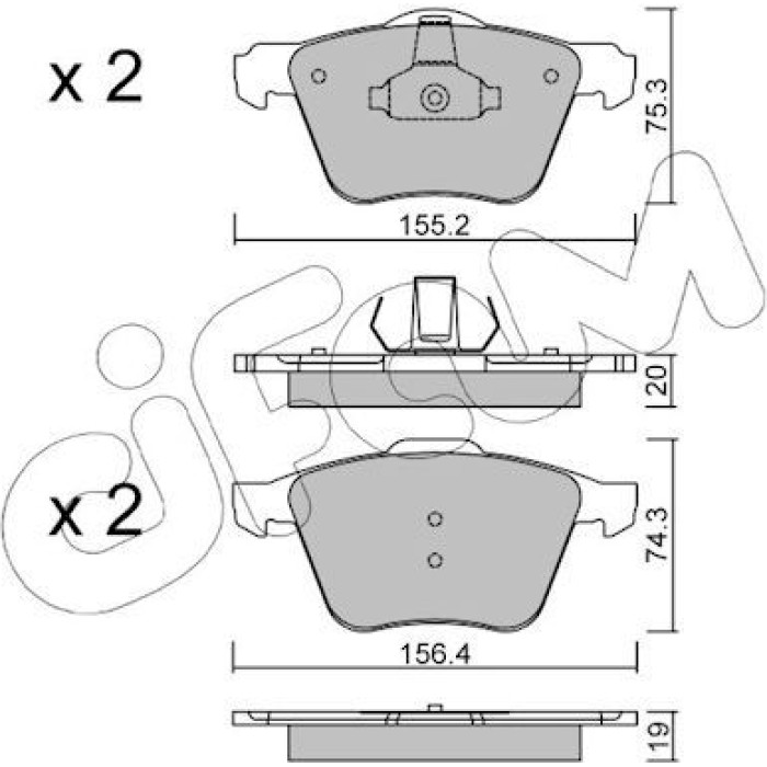 CIFAM Bremsbelagsatz, Scheibenbremse 822-599-1 CIFAM Bremsbelagsatz, Scheibenbremse 822-599-1