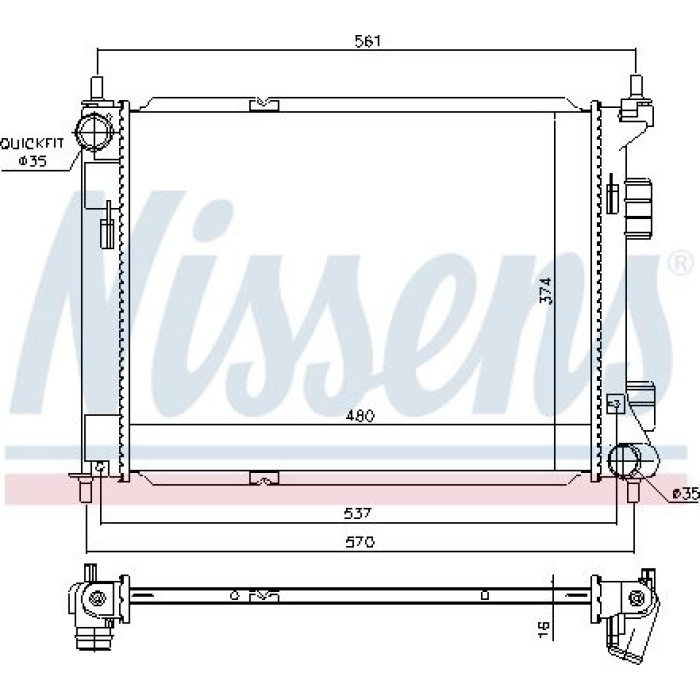 Nissens Wasserkühler PKW 67605 Nissens Wasserkühler PKW 67605