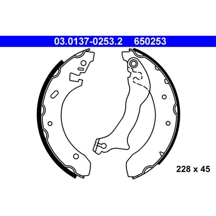 ATE Bremsbacken 03.0137-0253.2 ATE Bremsbacken 03.0137-0253.2