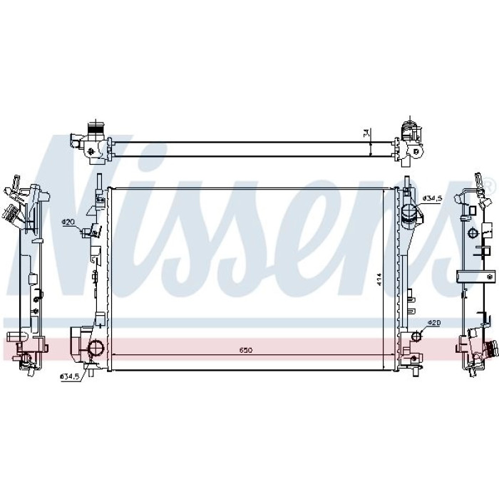 Nissens Wasserkühler PKW 630742 Nissens Wasserkühler PKW 630742