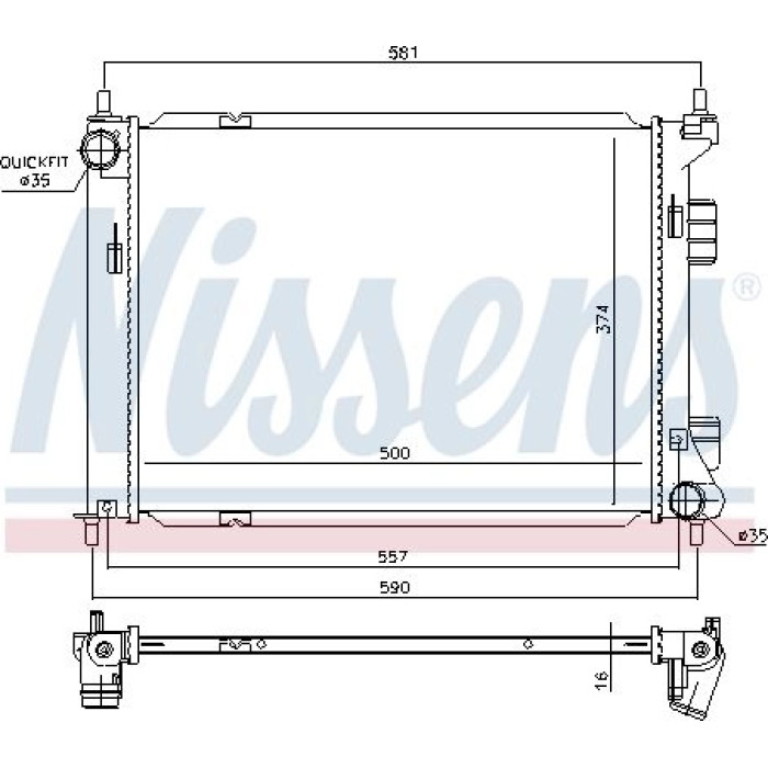 Nissens Wasserkühler PKW 67603 Nissens Wasserkühler PKW 67603