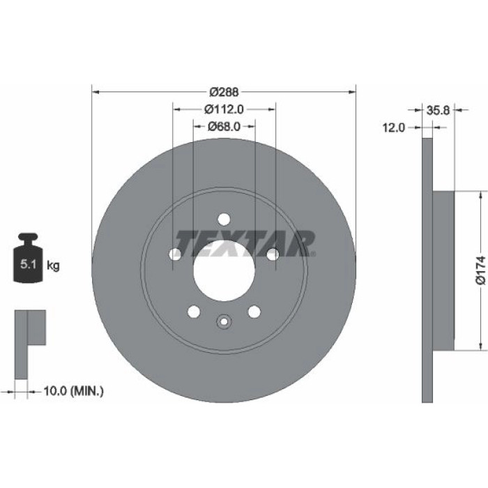 Textar Bremsscheibe 92137003 Textar Bremsscheibe 92137003