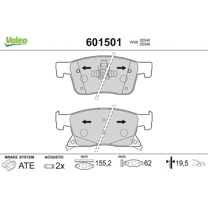 Valeo Bremsbelagsatz 601501